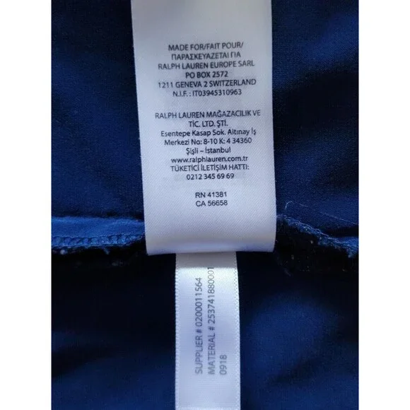 Lauren Ralph Lauren Womens Lace Sheath Dress Size 4 Blue V-Neck Holiday Party - Picture 9 of 9